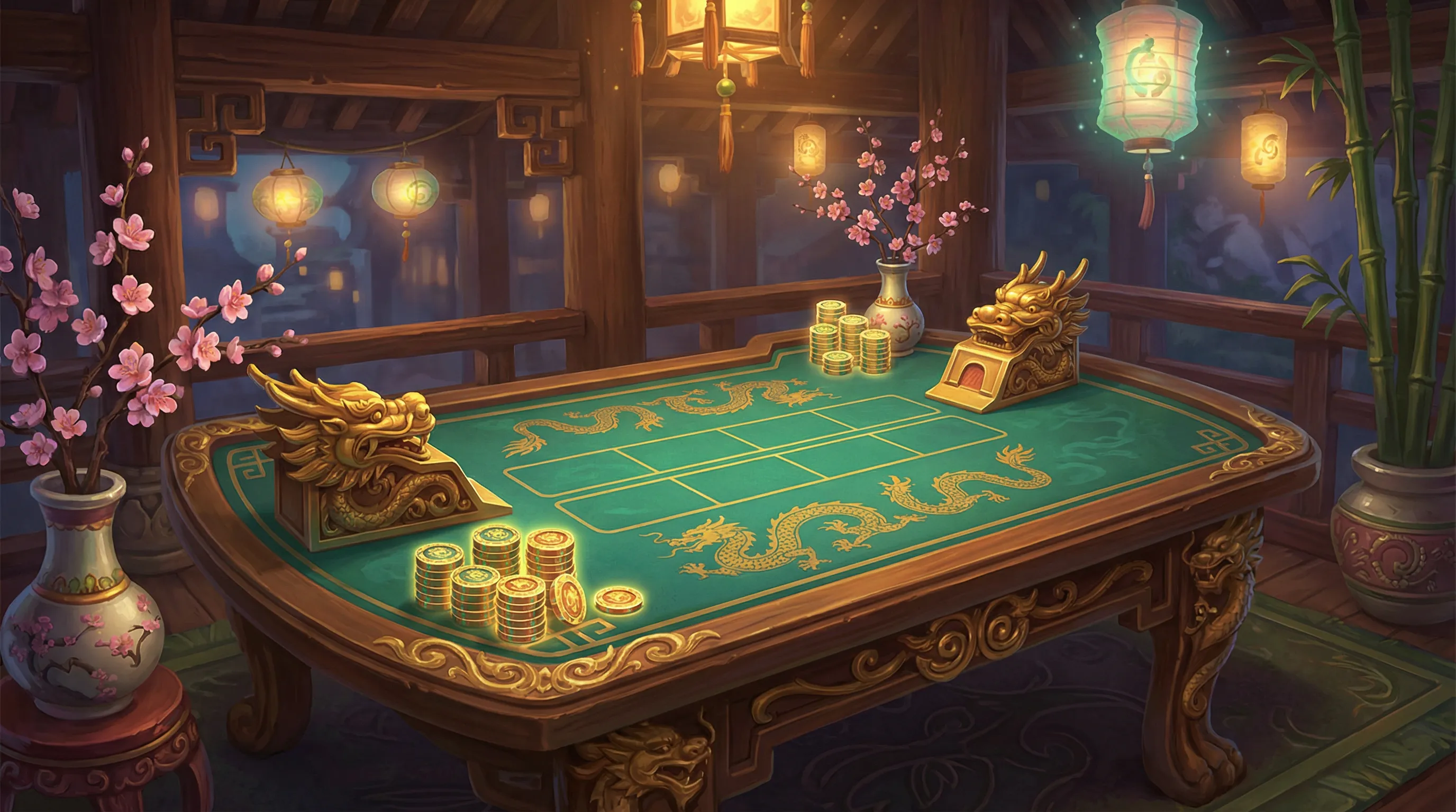 Mesa de bacará elegante no cassino online jogaobet